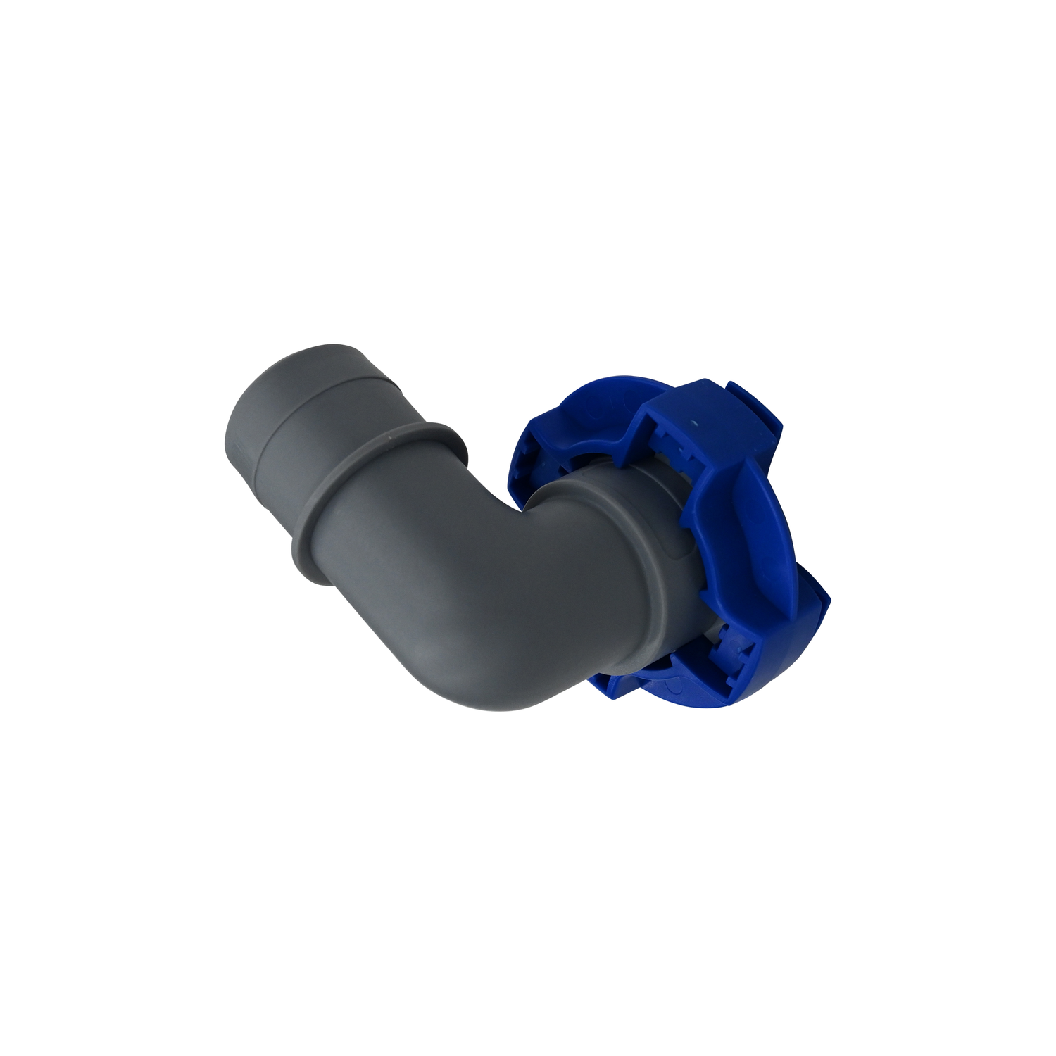 1-1/8” Flow-Rite Elbow, Quod Lock plastic fitting (S1010) for plumbing systems.