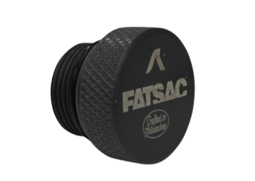 Wally Plug High Flow (W731-HF) with textured grip and embossed logo for quick FatSac fittings.